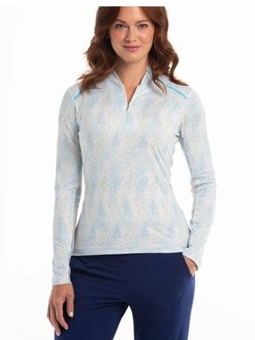 EPNY LONG SLEEVE NIGHT SKY GEO PRINT POLO